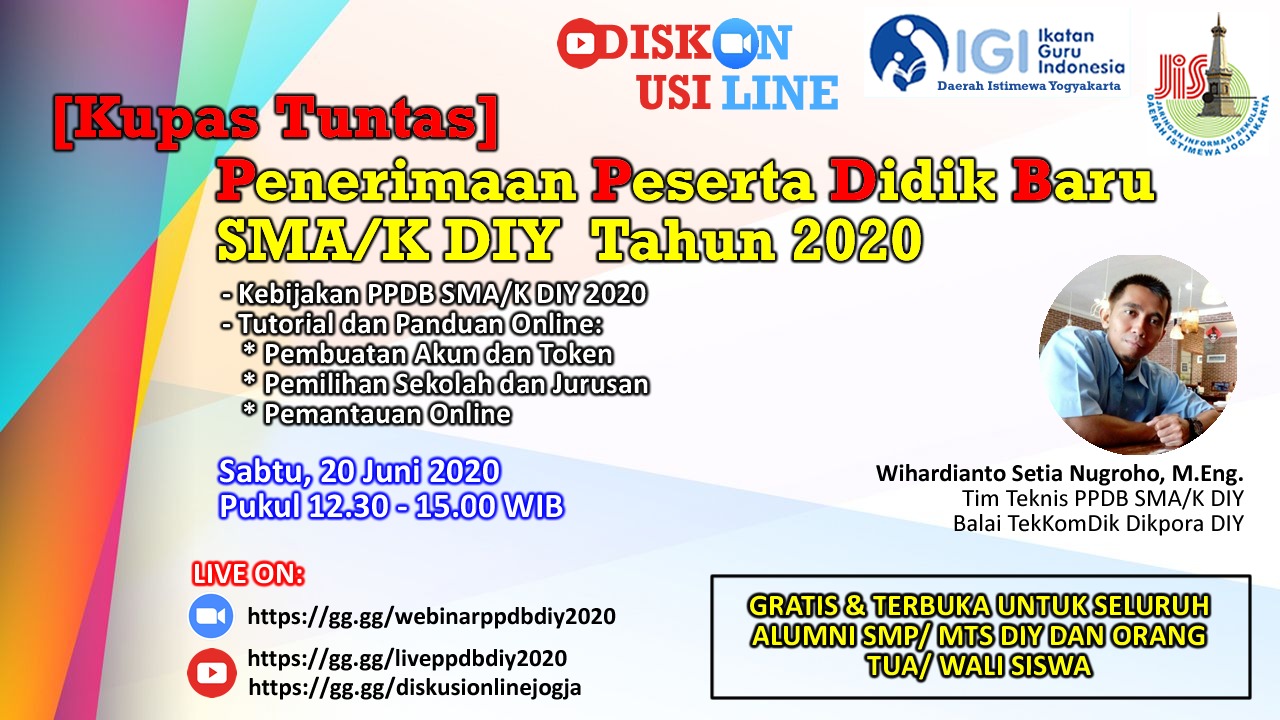 IGI DIY; [KUPAS TUNTAS] PPDB SMA/K DIY TAHUN 2020
