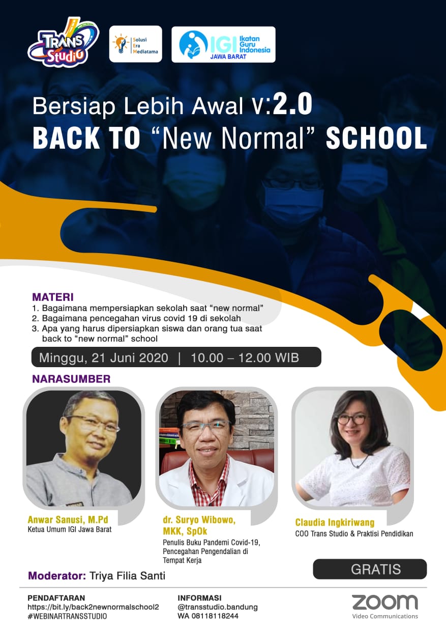 Kerjasama IGI Jabar dan Trans Studio: Bersiap Lebih Awal v.20, "Back To New Normal School"