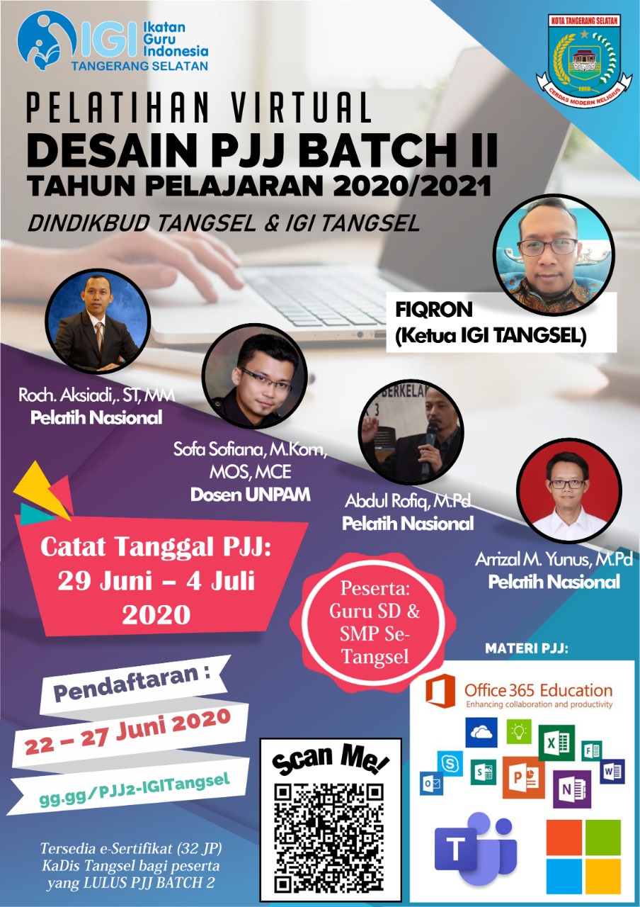 IGI Tangsel; Pelatihan Virtual "Desain PJJ Batch II"