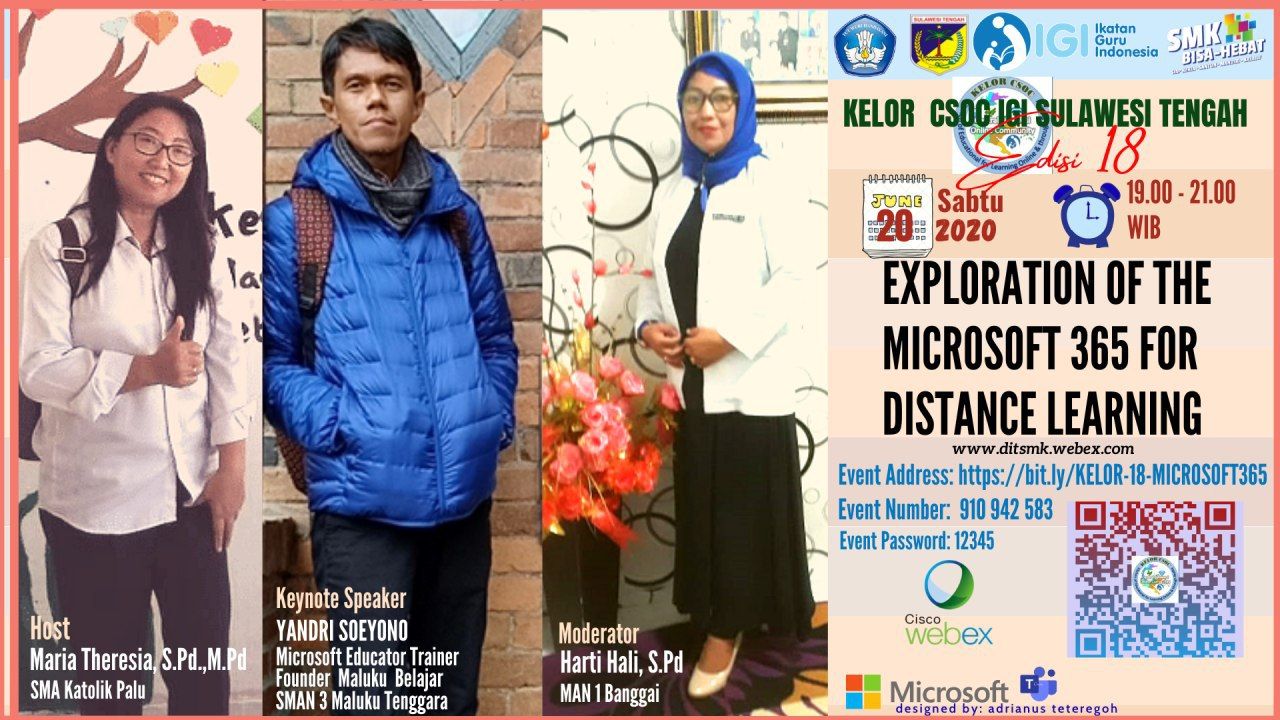 Kelor CSOC Sulteng Ed. 18: "Eksploration of The Microsoft 365 For Distance Learning"