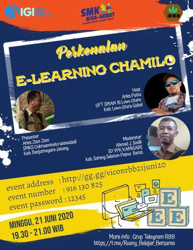 Webinar Ruang Belajar Bersama; Perkenalan E-Learning Chamilo