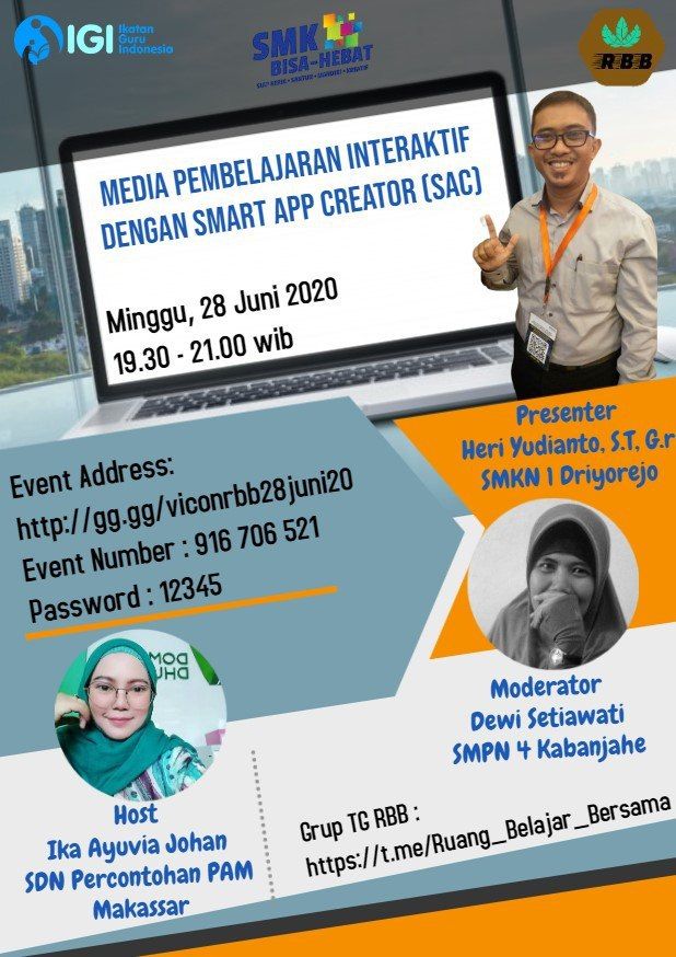 Shargram Ruang Belajar Bersama; Media Interaktif dengan Smart App Creator (SAC)