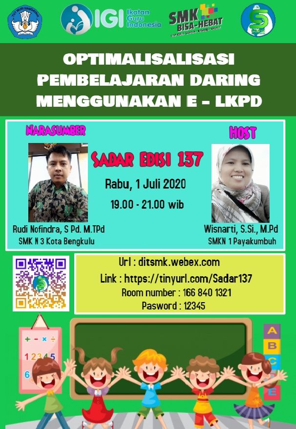 Sadar Edisi: 137: Optimalisasi Pembelajaran Daring Menggunakan E-LKPD
