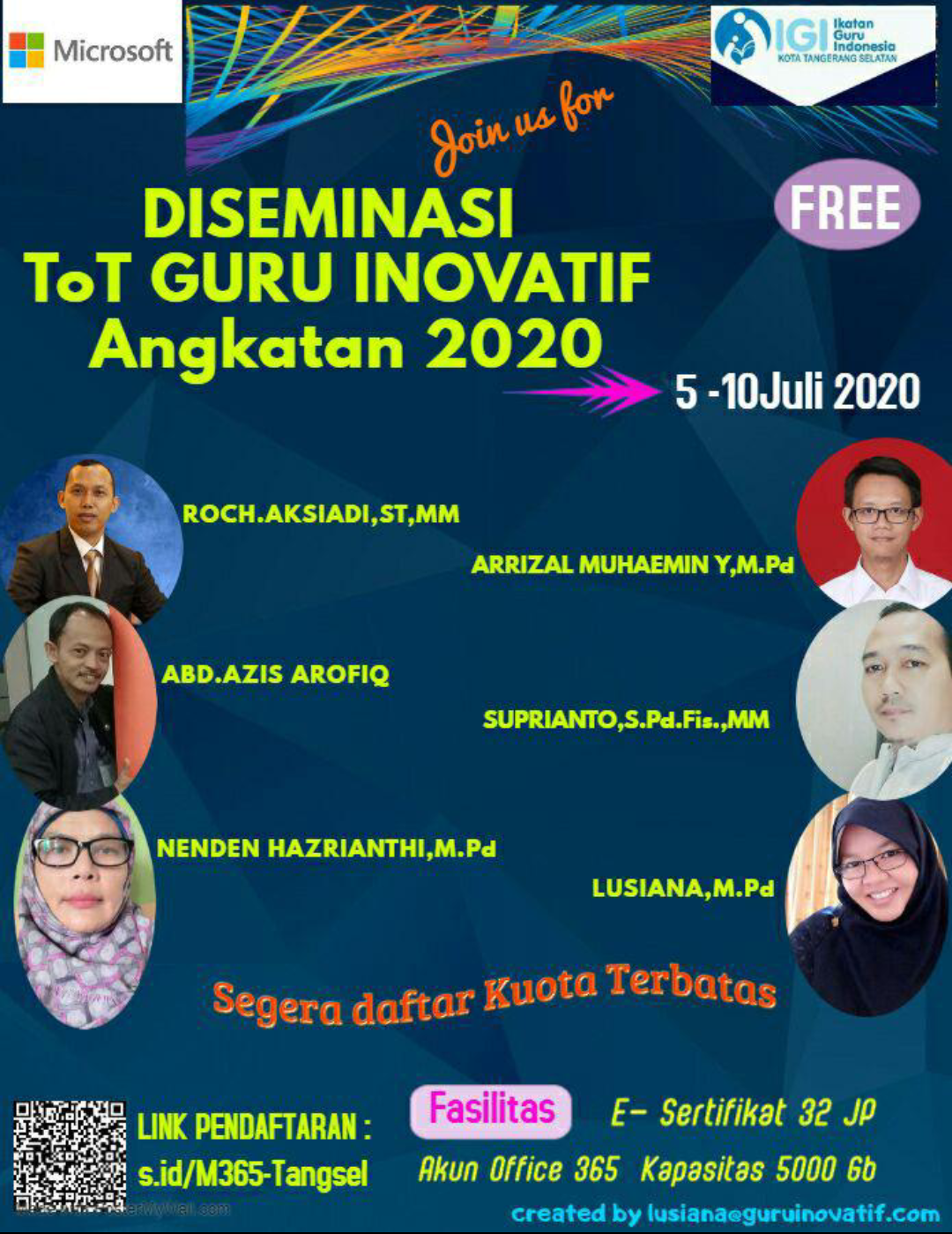 IGI Tangerang; Diseminasi ToT Guru Inovatif 2020