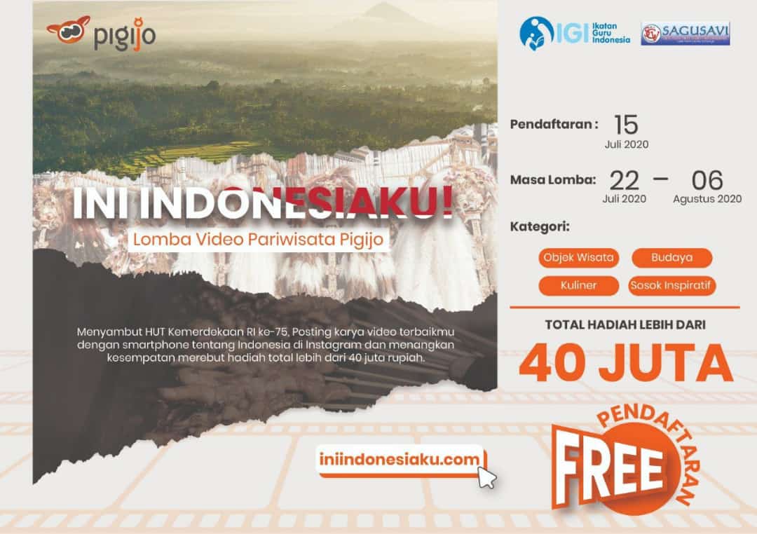 Pigijo Berkolaborasi Dengan IGI dan Sagusavi Gelar Lomba Video Parawisata