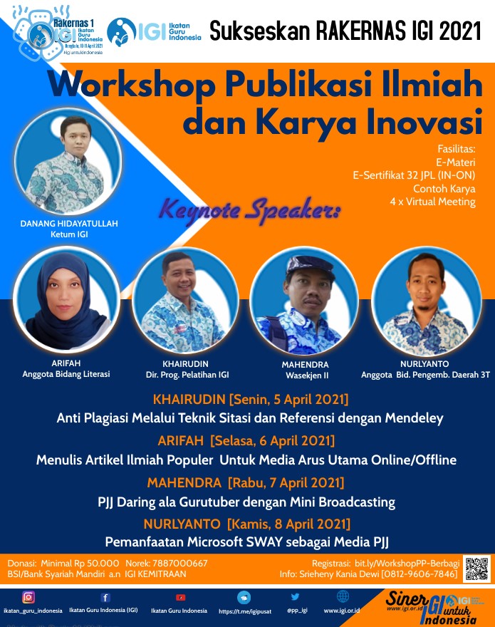 Workshop Publikasi Ilmiah dan Karya Inovasi - PP IGI BERBAGI
