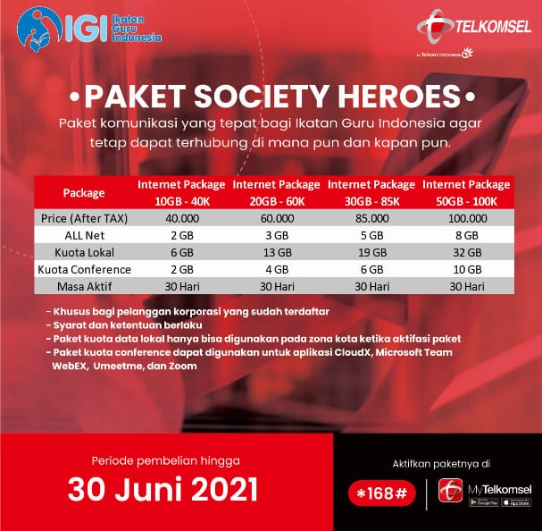20.000 Paket Telkomsel Society IGI