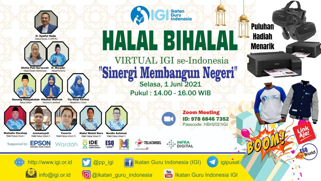HALAL BIHALAL VIRTUAL IGI se-Indonesia "Sinergi Membangun Negeri"