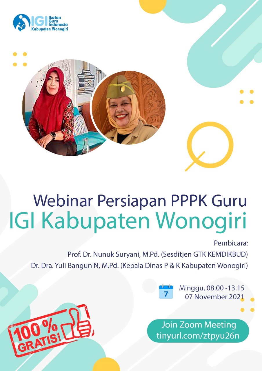 Songsong Tes PPPK Akhir November, IGI Wonogiri Gelar Webinar â€œSukses PPPK Tahap 2â€
