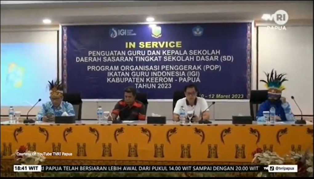 IGI Keerom Menggelar Penguatan Guru dan Kepala Sekolah