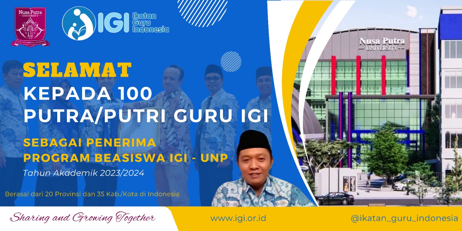 IGI Serahkan 100 orang Penerima 'Program Beasiswa IGI-NPU'