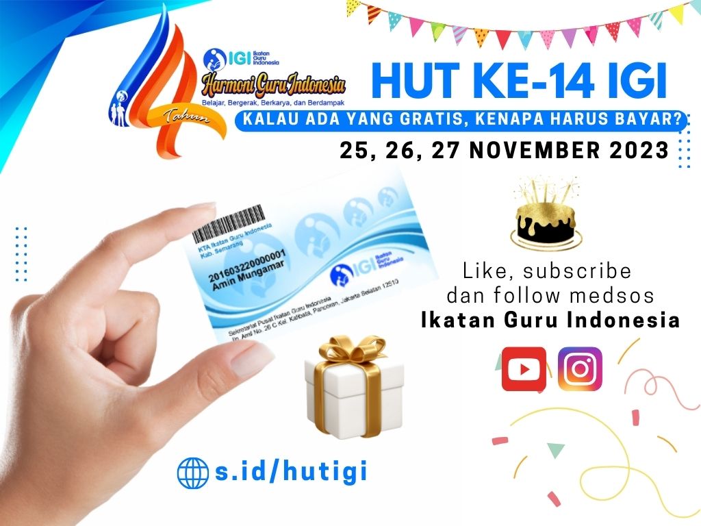 HUT Ke-14 IGI, Gratiskan Biaya Pendaftaran Anggota Selama 3 Hari di Beberapa Daerah
