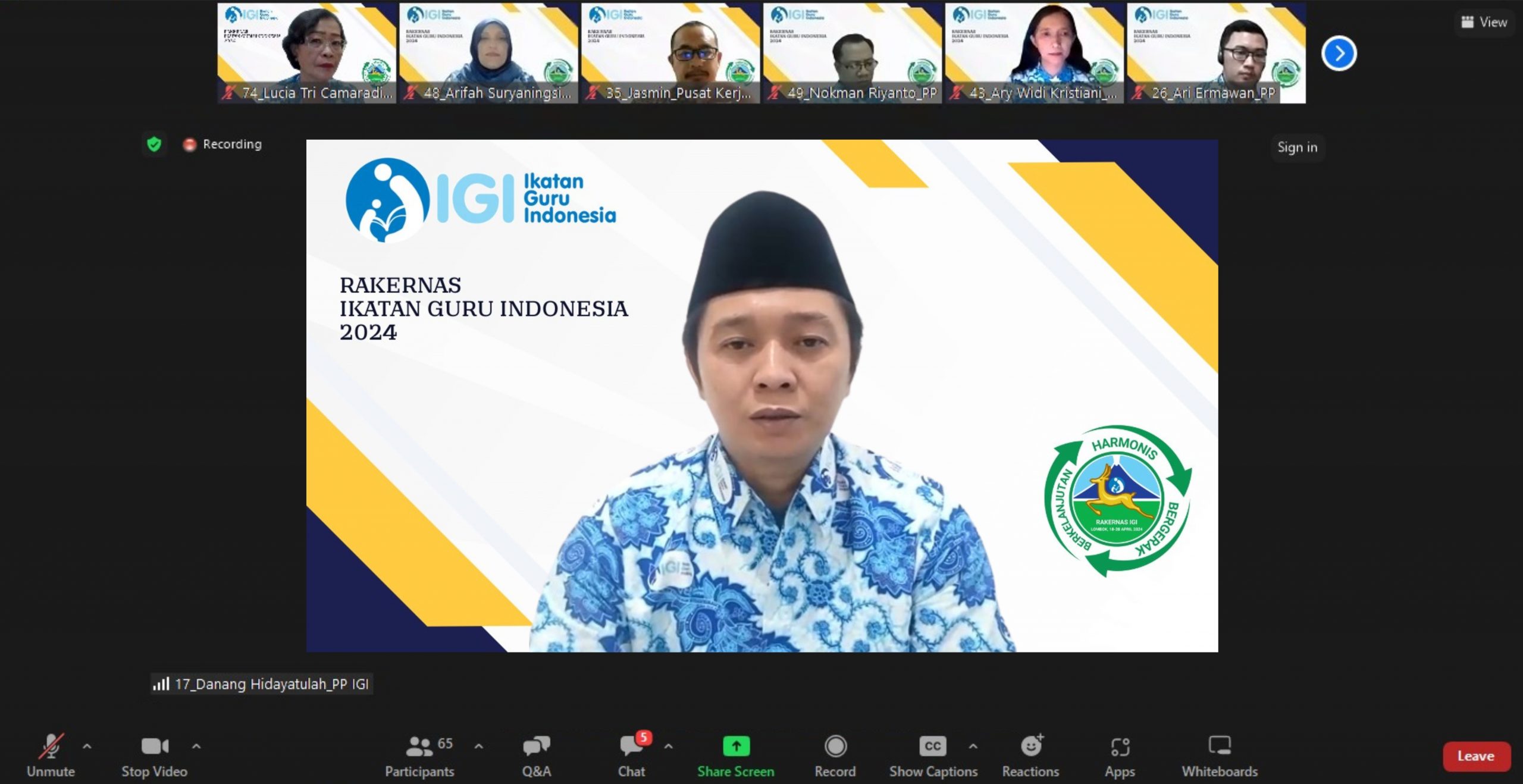 IGI go Internasional, Perkuat Program Rakernas di Lombok
